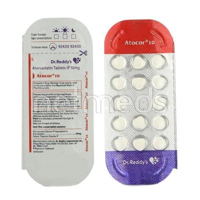 Atocor 10mg Tablet 14'S - High Cholesterol-Dys