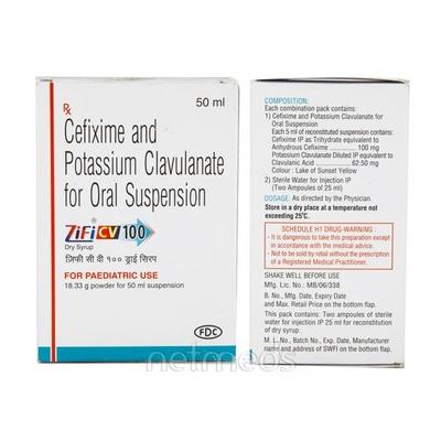 Zifi CV 100mg Dry Syrup 50ml - Bacterial Infections-Cep