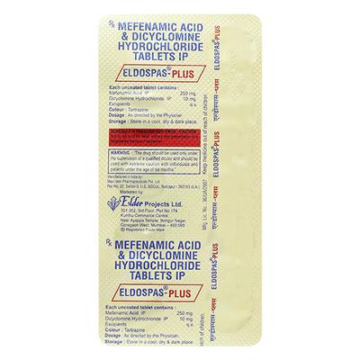 Eldospas Plus Tablet 10'S - Muscle Spasm-Ant