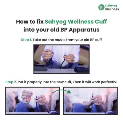 Sahyog Wellness Single Tube Blood Pressure Monitor Cuff (Child Size, 10-19 cm) - Grey 1's - Blood Pressure Monitors