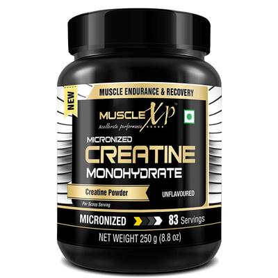 MuscleXP Micronized Creatine Monohydrate - Unflavored Powder (83 Servings) 250 gm - Workout Essentials