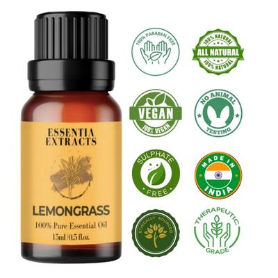 Essentia Extracts Pure Essential Oil - Lemongrass Oil 15 ml - Essential Oils