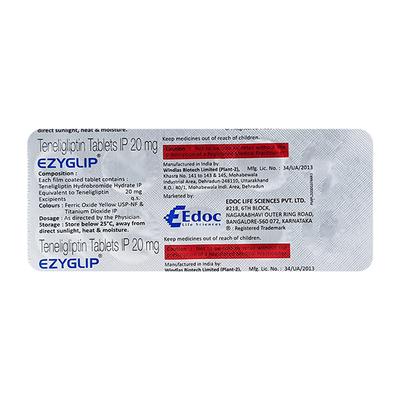 EZYGLIP 20mg Tablet 10's - Diabetes-Ant