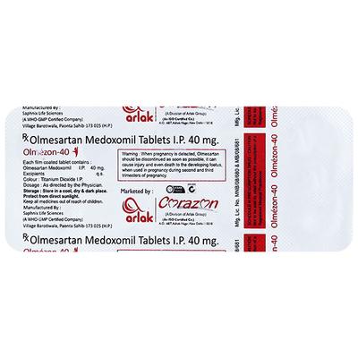 OLMEZON 40mg Tablet 10's - Hypertension-Ang