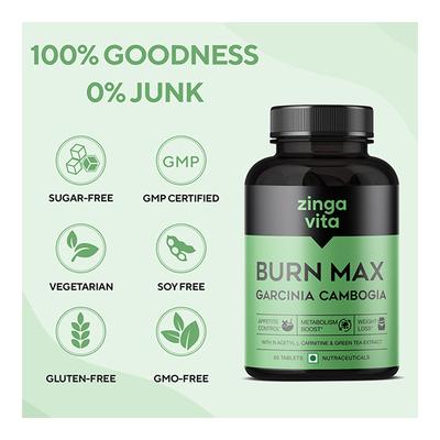 Zingavita Burn Max Garcinia Cambogia Tablet 60's - Herbal Dietary Supplement