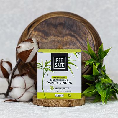 Pee Safe 100% Organic Cotton Biodegradable Panty Liners 15's - Panty Liners