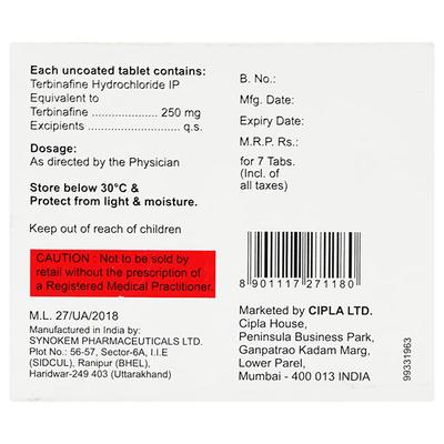 TERCAN 250 Tablet 7's - Fungal Infections-Anf