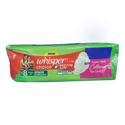 Whisper Choice Cottony Soft Wings Sanitary Pad - Regular 6's - Sanitary Napkins