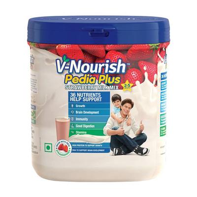 V-Nourish Health Drink Powder - Strawberry Flavour 200 gm - Daily Health Drinks