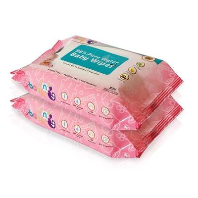 BabyNu 98% Pure Water Wipes (Pack of 2 x 80's) - Diapers & Wipes