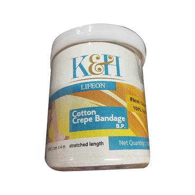 K&H Lifeon Cotton Crepe Bandage (6 cm x 4 m) - Bandages & Dressings