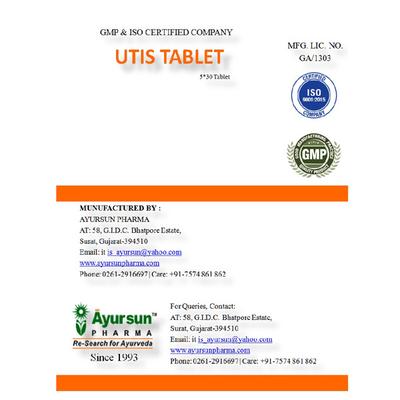 Ayursun Utis Tablet (Pack of 5 x 30's) - Health Products