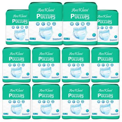 AroKleen Premium Pull Ups Disposable Adult Diaper (L) (75 cm - 140 cm) (Pack of 12 x 10's) 1's - Adult Diapers & Pads