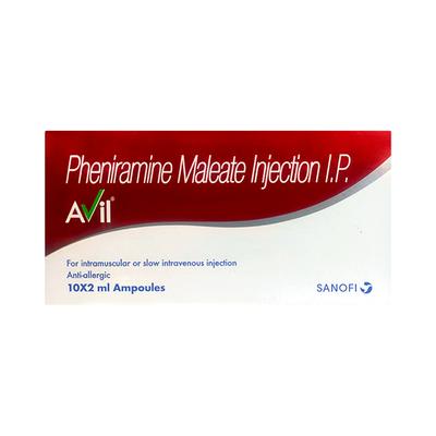 Avil 22.5mg Injection 10X2ml (N) - Allergies-Ant