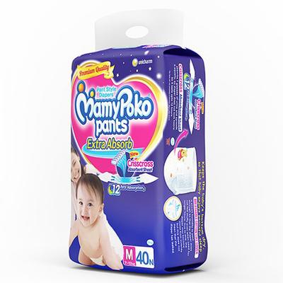 MamyPoko Extra Absorb Diaper Pants (M) 40's - Diapers & Wipes