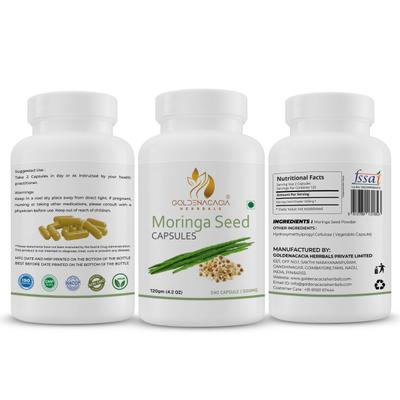 Goldenacacia Herrbals Moringa Seed 500 mg Capsule 240's - Pure Herbs