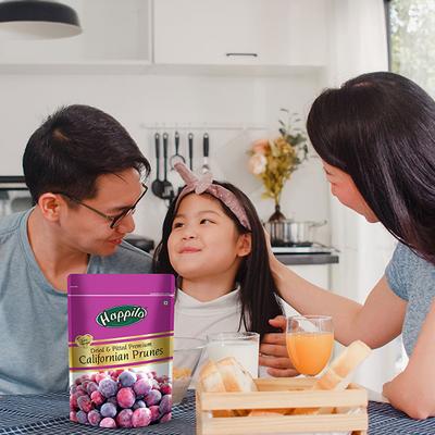 Happilo Dried & Pitted Premium Californian Prunes Seeds 200 gm - Nutritional Bars