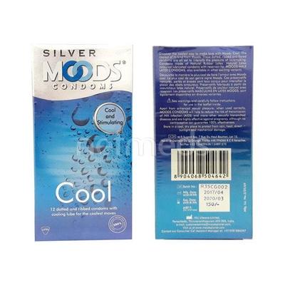Moods Silver Condoms Cool 12's - Plain/Flavoured Condoms