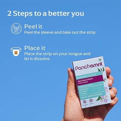 Panchamrit Melting Strips For Sleep - Exotic Berry Flavour 30's - General Health