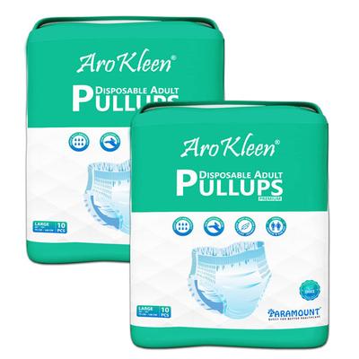 AroKleen Premium Pull Ups Disposable Adult Diaper (L) (75 cm - 140 cm) (Pack of 2 x 10's) 1's - Adult Diapers & Pads