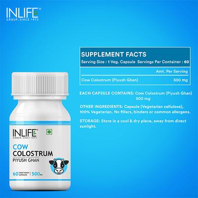 INLIFE Cow Colostrum Capsules 60's - Vitamin C