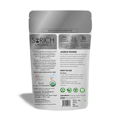 Sorich Organics Organic Licorice Powder 100 gm - Herbal Dietary Supplement