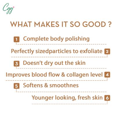 CGG Cosmetics Coconut & Shea Butter Gel Exfoliating Body Scrub- Dry Aging Skin 250 gm - Scrubs & Exfoliants
