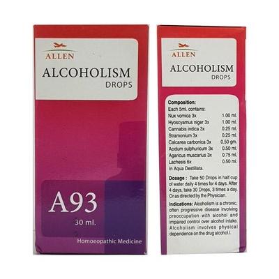 Allen A93 Alcoholism Drops 30 ml - Homeopathic Drops