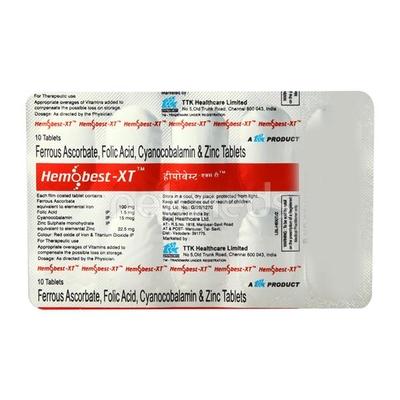 Hemobest XT Tablet 10'S - Anaemia-VMA