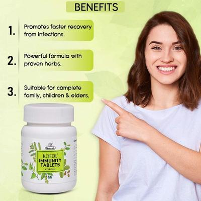 Charak Kofol Immunity Tablet 60's - Sore Throat Lozenges