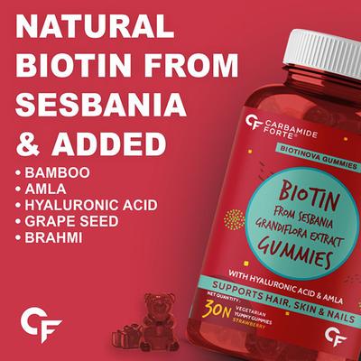 CF Biotin 10000mcg Gummies - Strawberry & Orange Flavour 30's - Hair & Skin