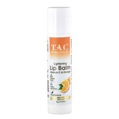 TAC The Ayurveda Co. Lightening Lip Balm - Vitamin C & Orange 5 gm - Lip Balms