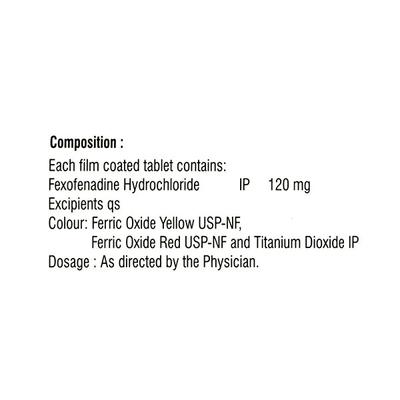 Fextim 120mg Tablet 10'S - Allergies-Ant