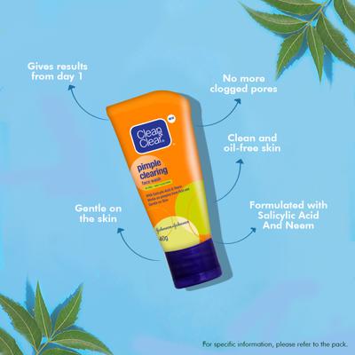 Clean & Clear Pimple Clearing Face Wash 40 gm - Face Wash & Cleansers