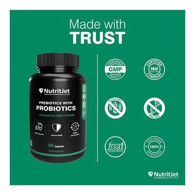 NutriJet Prebiotics with Probiotics Capsule 60's (N) - Digestive Health