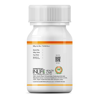Inlife Bioavailable Curcumin 600 mg Vegetarian Capsules 60's - Herbal Dietary Supplement