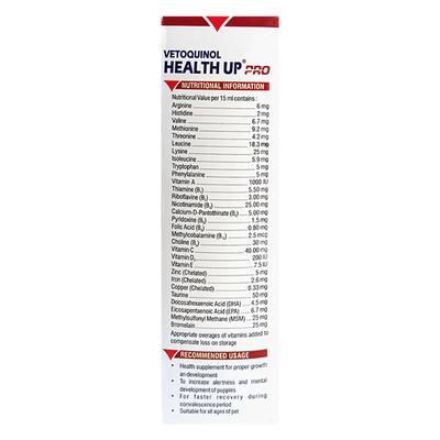 Vetoquinol Health Up Pro Syrup 200 ml - Feed Supplement