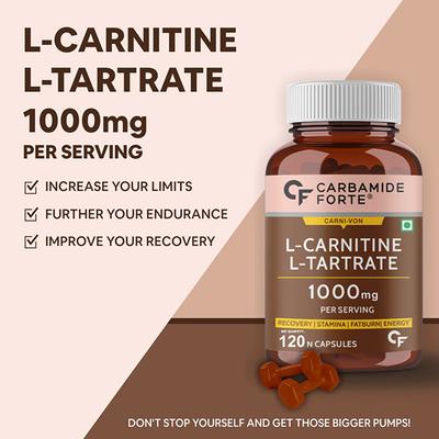 Buy CF Carni-Von L-Carnitine L-Tartrate 1000 mg Veg Capsule 120's Online at  Discounted Price