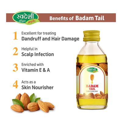 Swadeshi Ayurved Badam Tail Oil 100 ml - Personal Care (Ayush)
