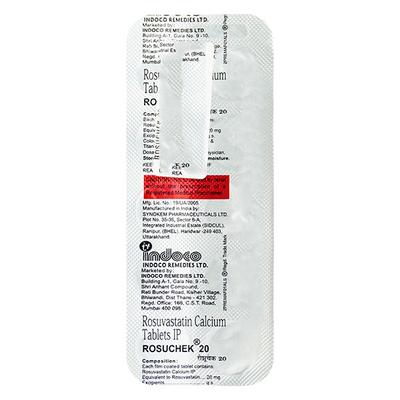 ROSUCHEK 20mg Tablet 10's - High Cholesterol-Dys