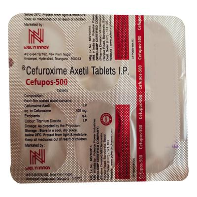 CEFUPOS 500 Tablet 6's - Bacterial Infections-Cep