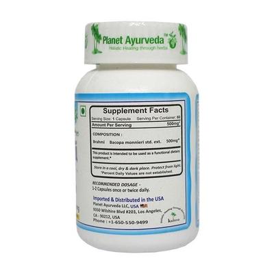 Planet Ayurveda Brahmi Capsules 60's - Speciality Medicines