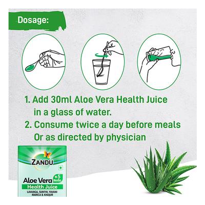 Zandu Aloe Vera + 5 Herbs Health Juice 1 litre - Ayurvedic Juices