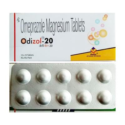 ODIZOL 20mg Tablet 10's - Ulcer/Reflux/Flatulence-Aaa
