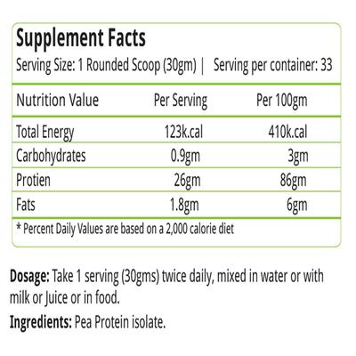 Natures Velvet 100% Vegan Protein Powder - Unflavoured Powder 1000 gm - Health Products