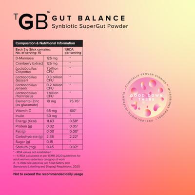 The Good Bug Good Down There 3gm Sachet 15's - Digestive Health