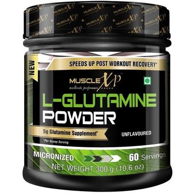 MuscleXP L-Glutamine Powder (60 Servings) - Unflavoured 300 gm - Amino Acids