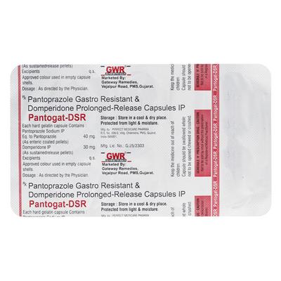 PANTOGAT DSR Capsule 10's - Ulcer/Reflux/Flatulence-Aaa