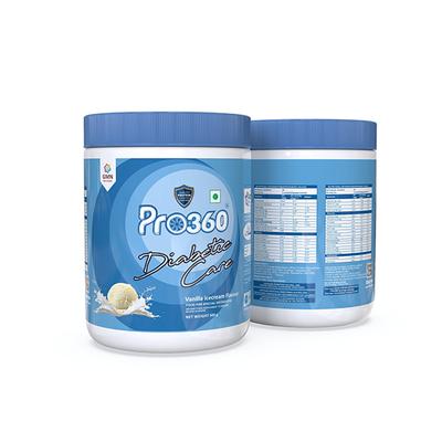 Pro360 Diabetic Care Pro Protein Powder - Vanilla Icecream Flavour 500 g - Diabetes (Fitness)