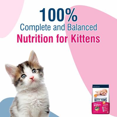 Kitty Yums Kitten(1-12 Months) Dry Cat Food, Ocean Fish 1200 gm - Petfood